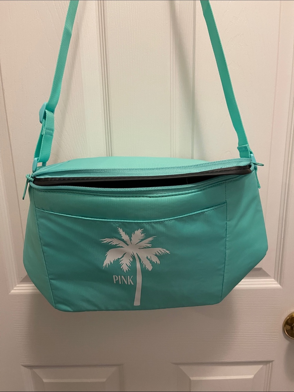 PINK Victoria's Secret Mint Green Palm Crossbody Bag